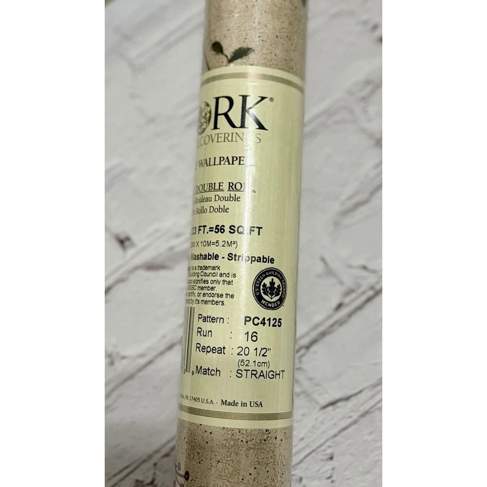 Vintage York Wallpaper Lot 4 Double Rolls Mini Star Vine PC4125 Run 16 Sealed